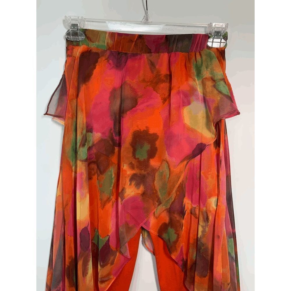 Cache Multicolor Scarf Draped Leggings Size Small - image 4